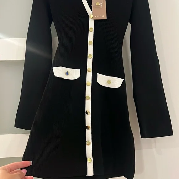 NEW Meshki Long sleeve knit dress - Picture 3 of 8